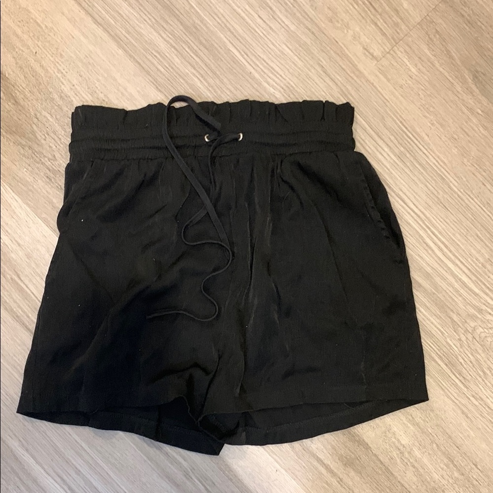 Pink Lily High Waist Black Shorts